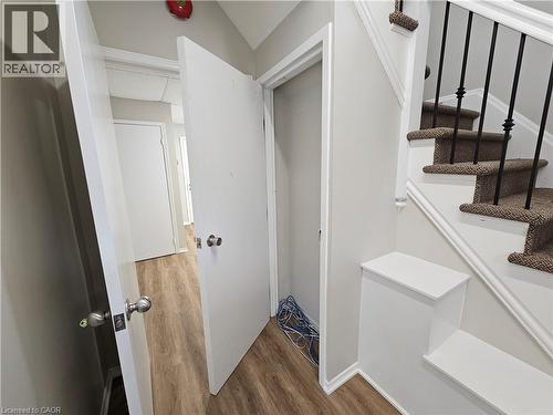 false door used to go to basement but stairs were moved - 100 Lancaster Street E, Kitchener, ON 