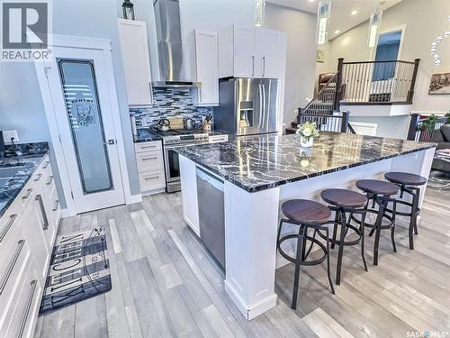 3070 Lakeview Drive, Prince Albert, SK - Indoor Photo Showing Kitchen With Stainless Steel Kitchen With Upgraded Kitchen
