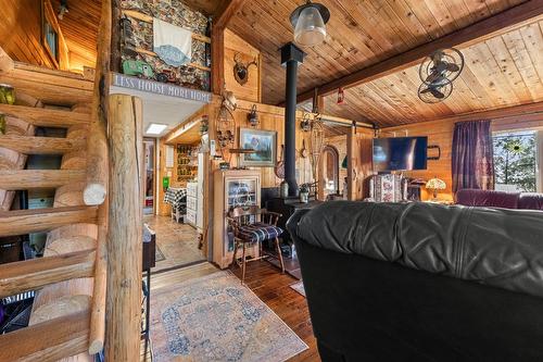 11190 3A Highway, Sanca, BC - Indoor Photo Showing Other Room With Fireplace