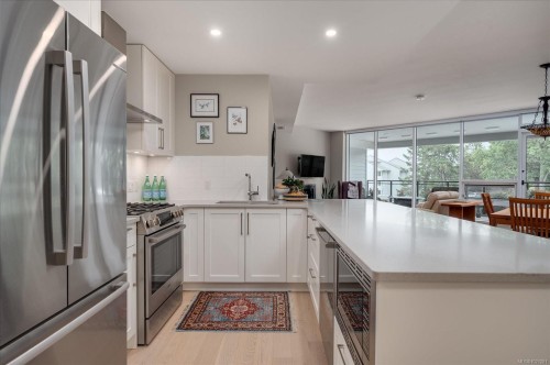 305-3529 Dolphin Dr, Nanoose Bay, BC - Indoor Photo Showing Kitchen With Stainless Steel Kitchen With Upgraded Kitchen