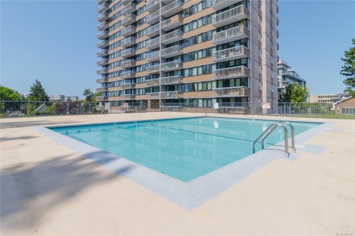 1603-647 Michigan St, Victoria, BC - Outdoor With In Ground Pool With Facade