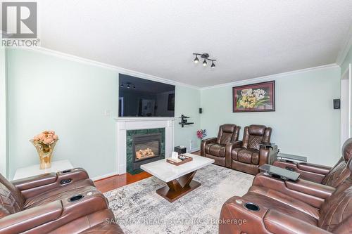 186 Mountainberry Road, Brampton, ON - Indoor Photo Showing Living Room With Fireplace