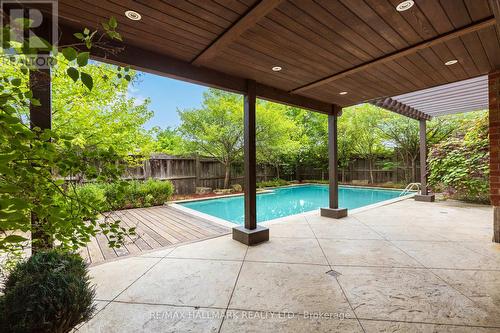 2485 Meadowridge Drive, Oakville, ON - Outdoor With In Ground Pool With Deck Patio Veranda With Exterior