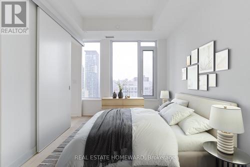 Virtually Staged - 1403 - 11 Yorkville Avenue, Toronto, ON - Indoor Photo Showing Bedroom