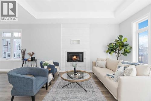219 Essex Street, Sarnia, ON - Indoor Photo Showing Living Room With Fireplace
