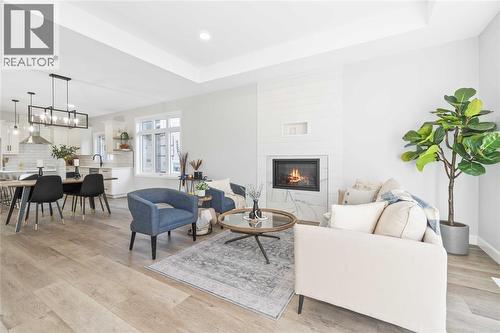 219 Essex Street, Sarnia, ON - Indoor Photo Showing Living Room With Fireplace