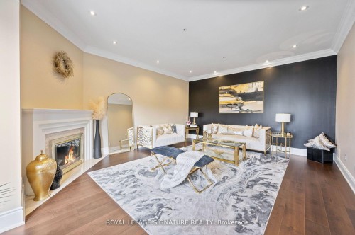 75 Rachelle Court, Vaughan, ON - Indoor Photo Showing Living Room With Fireplace