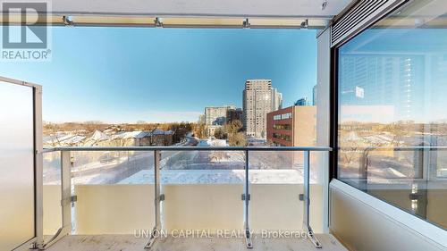 Calming North View Into Quiet Neighbourhood - 715 - 75 Canterbury Place, Toronto, ON - Outdoor With Balcony With View