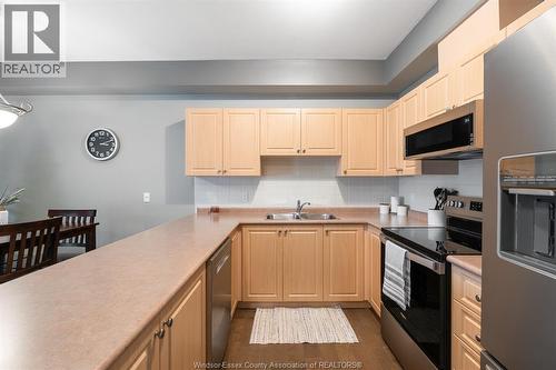 5995 Ellis Street Unit# 202, Lasalle, ON - Indoor Photo Showing Kitchen With Double Sink