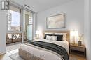 Virtually Staged - 1402 - 65 Broadway Avenue, Toronto, ON  - Indoor Photo Showing Bedroom 