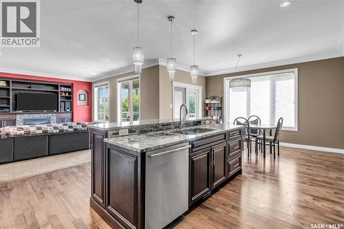 3969 Sandhill Crescent, Regina, SK - Indoor Photo Showing Kitchen With Double Sink With Upgraded Kitchen