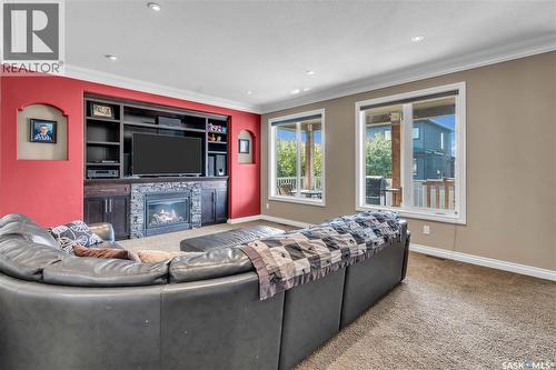 3969 Sandhill Crescent, Regina, SK - Indoor With Fireplace