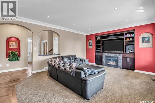 3969 Sandhill Crescent, Regina, SK - Indoor With Fireplace
