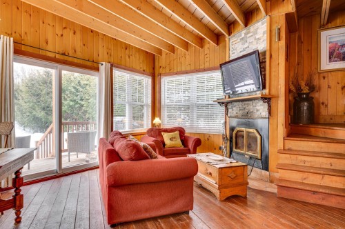 Living Room - 6884 Rue De La Rivière, Val-Morin, QC - Indoor Photo Showing Other Room With Fireplace