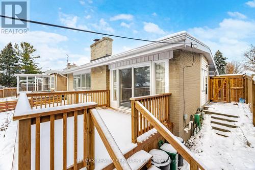 Deck leads to dining area for easy entertaining - 128 Hillcrest Drive, Whitby, ON - Outdoor With Deck Patio Veranda