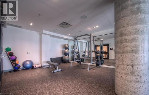 5 Wellington Street S Unit# 1511, Kitchener, ON - Indoor Photo Showing Gym Room