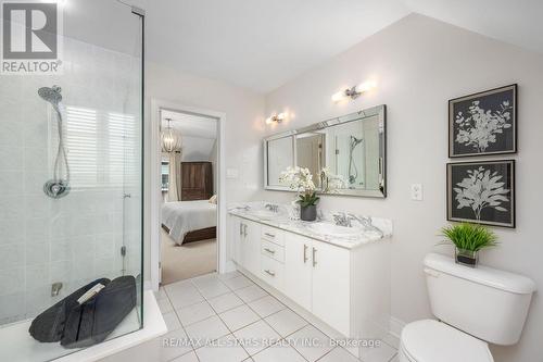 Double Sinks, Marble Counter, Glass Shower - 114 Six Point Road, Toronto, ON - Indoor Photo Showing Bathroom