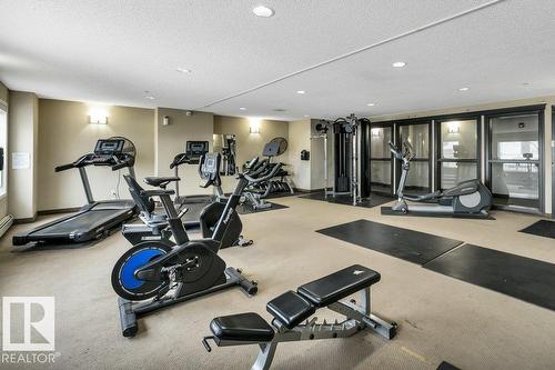 #2105 320 Clareview Station Dr Nw, Edmonton, AB - Indoor Photo Showing Gym Room