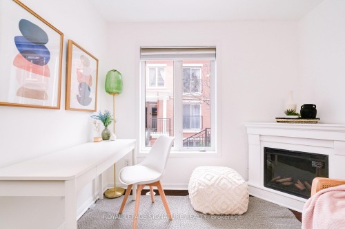 1602-28 Laidlaw Street, Toronto, ON - Indoor With Fireplace