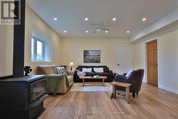 window, pot lights galore & door to apartment - 