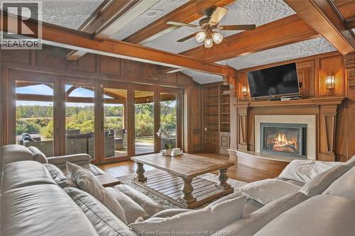 5938 Concession 5 North, Amherstburg, ON - Indoor Photo Showing Living Room With Fireplace