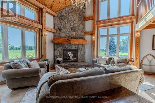 8464 6Th Line, Essa, ON - Indoor Photo Showing Living Room With Fireplace