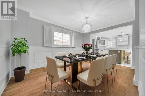 8 Chair Formal Dining Staging Showcased - 6062 Prairie Circle, Mississauga, ON - Indoor Photo Showing Dining Room