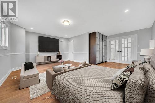 King size Spacious Master Displaying bed & sitting - 6062 Prairie Circle, Mississauga, ON - Indoor Photo Showing Bedroom