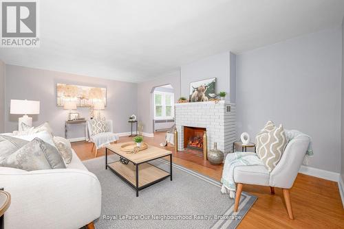 221 Liberty Street N, Clarington (Bowmanville), ON - Indoor Photo Showing Living Room With Fireplace