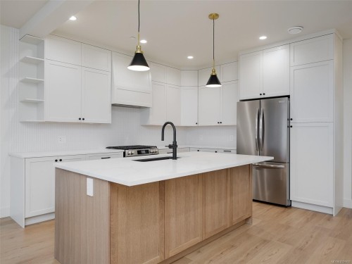 2291 Hudson Terr, Sooke, BC - Indoor Photo Showing Kitchen With Stainless Steel Kitchen With Upgraded Kitchen