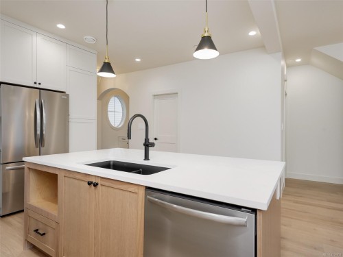 2291 Hudson Terr, Sooke, BC - Indoor Photo Showing Kitchen With Stainless Steel Kitchen With Double Sink With Upgraded Kitchen