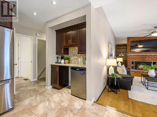 2137 Cleaver Avenue, Burlington, ON - Indoor Photo Showing Kitchen With Fireplace