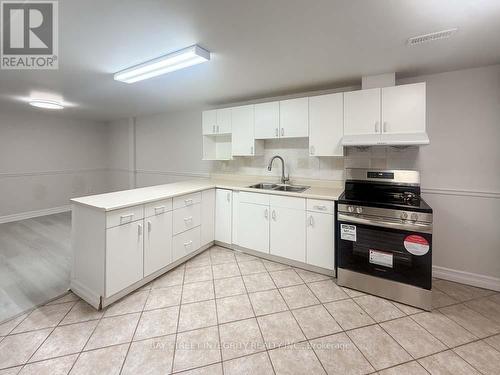 Lower - 130 Kingslake Road, Toronto, ON - Indoor Photo Showing Kitchen With Double Sink