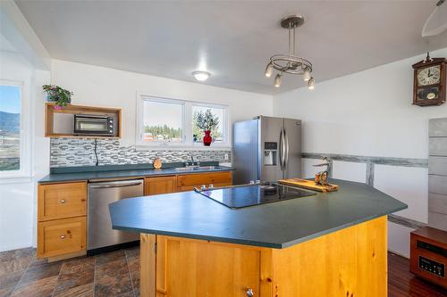 4435 Hallam Road, Armstrong, BC - Indoor Photo Showing Kitchen With Double Sink