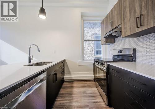 28 Main Street Unit# 8, Cambridge, ON - Indoor Photo Showing Kitchen With Stainless Steel Kitchen With Double Sink