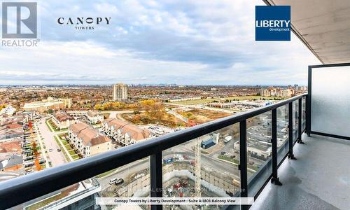 1801 - 5105 Hurontario Street, Mississauga, ON - Outdoor With Balcony With View