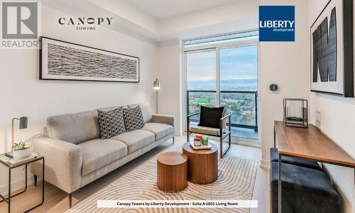 1801 - 5105 Hurontario Street, Mississauga, ON - Indoor Photo Showing Living Room