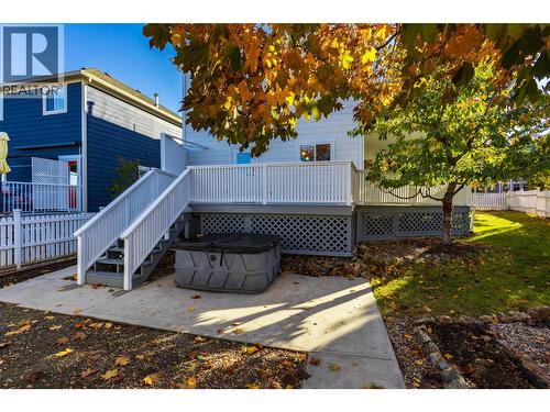 Rear yard with hot tub - 388 Mccarren Avenue, Kelowna, BC - Outdoor With Deck Patio Veranda