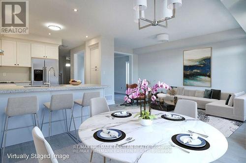 kitchen open to living area, virtual staging - 37 Coldbrook Drive, Cavan Monaghan (Millbrook Village), ON - Indoor Photo Showing Other Room