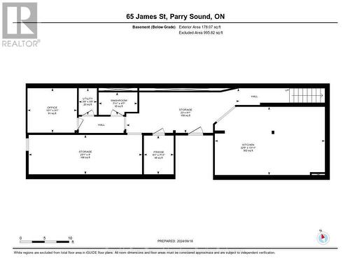 Downstairs Floor Plan - 65 James Street, Parry Sound, ON 