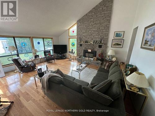 290 Grenfell Road, Kirkland Lake (Kl Outside), ON - Indoor Photo Showing Living Room With Fireplace