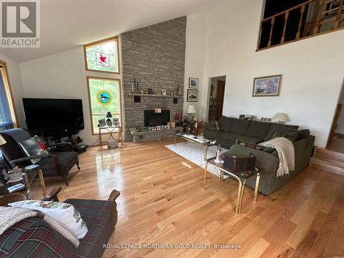 290 Grenfell Road, Kirkland Lake (Kl Outside), ON - Indoor Photo Showing Living Room With Fireplace