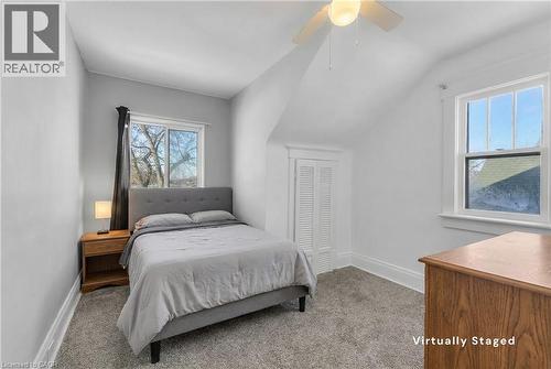 Virtually Staged - 5932 Carlton Avenue, Niagara Falls, ON - Indoor Photo Showing Bedroom