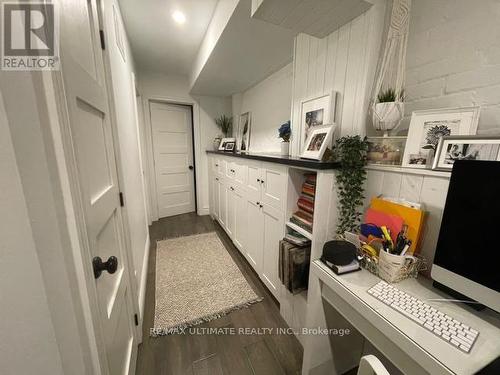 Hallway to bedroom w/ built-in storage - 122 Boultbee (Lower) Avenue, Toronto, ON 