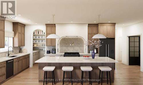 56 Brennan Avenue, Barrie, ON - Indoor Photo Showing Kitchen With Double Sink With Upgraded Kitchen