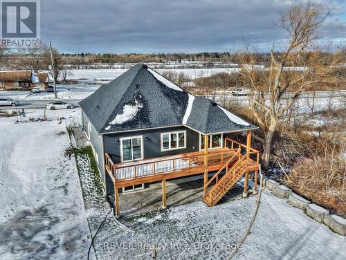 Rear drone view - 752 Gorham Road, Fort Erie (Ridgeway), ON - Outdoor With Deck Patio Veranda