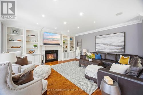 1271 Mineola Gardens, Mississauga, ON - Indoor Photo Showing Living Room With Fireplace