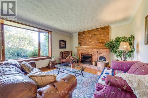 4447 Lakeshore Road, Burlington (Shoreacres), ON - Indoor Photo Showing Living Room With Fireplace