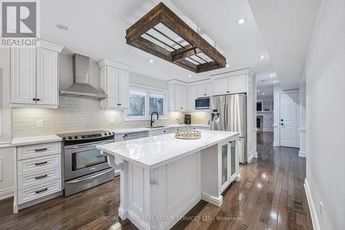 The Contemporary Kitchen is a Showpiece - 1302 Hillview Crescent, Oakville, ON - Indoor Photo Showing Kitchen With Upgraded Kitchen
