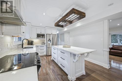 Features Quartz Countertops and S/S Appliances - 1302 Hillview Crescent, Oakville, ON - Indoor Photo Showing Kitchen With Upgraded Kitchen